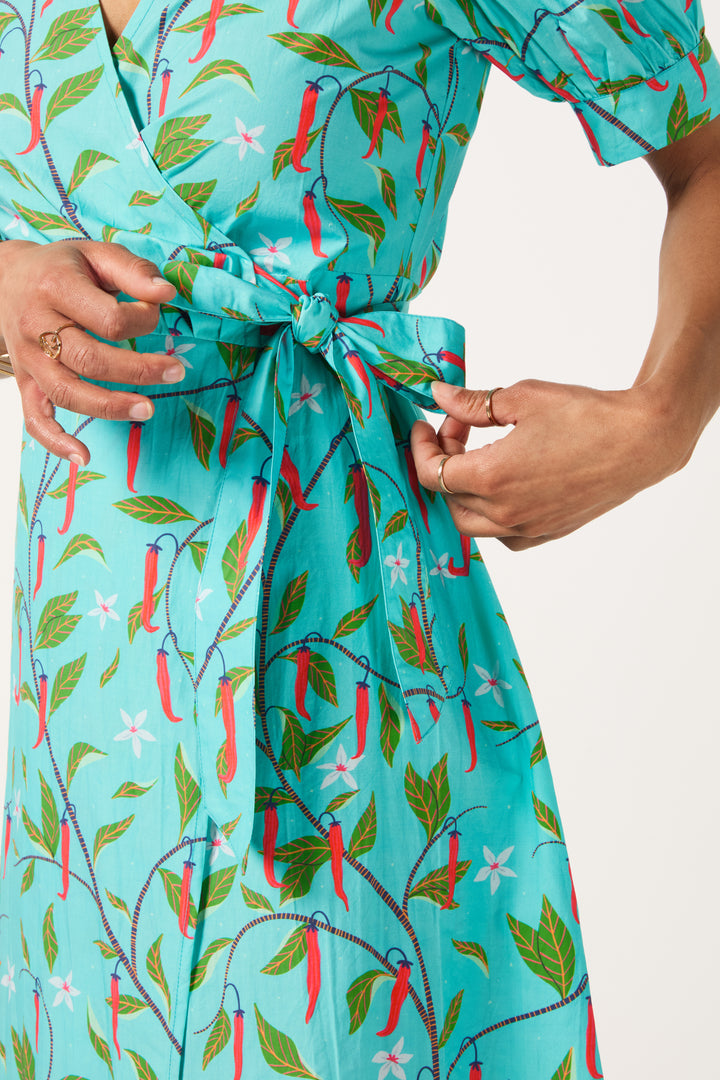 Turquoise Chilli Wrap Dress