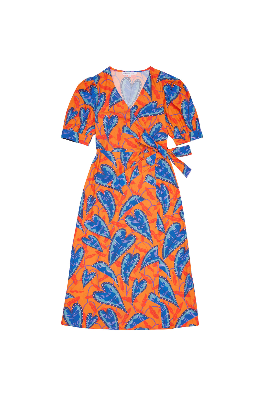 Orange & Blue Jungle Wrap Dress