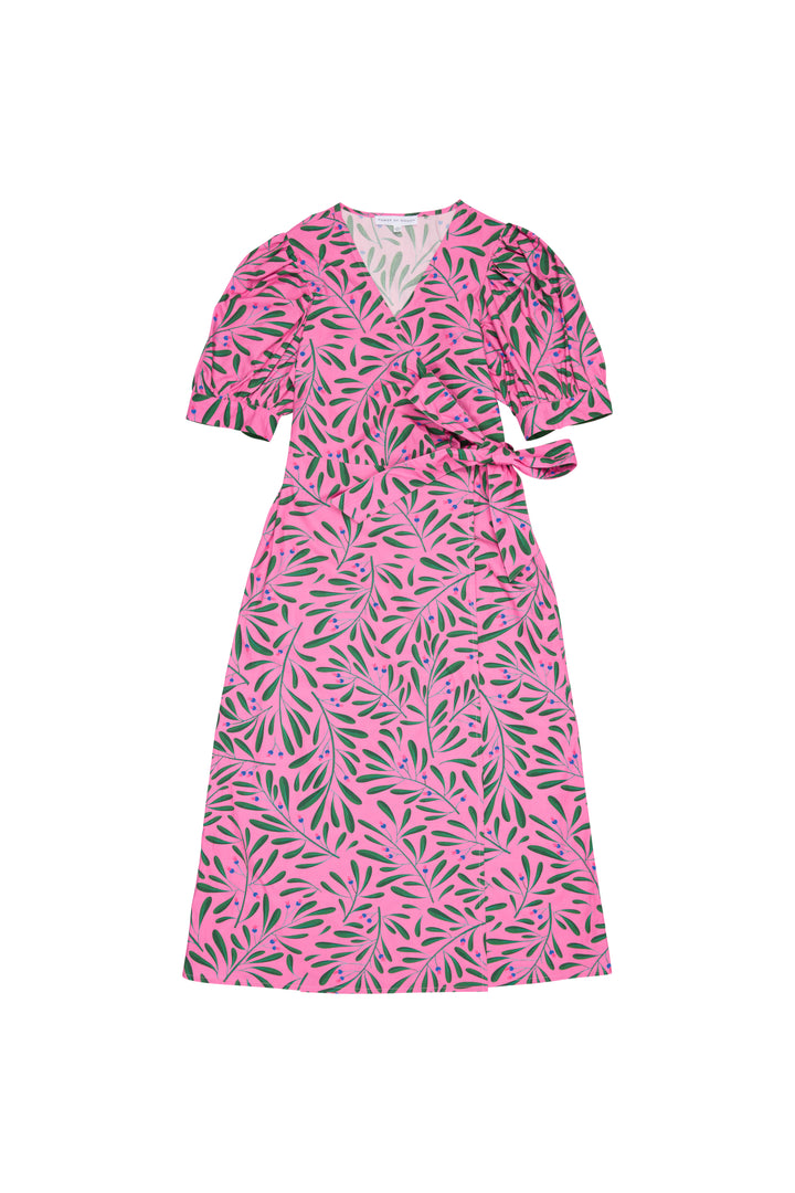 Pink Berry Wrap Dress