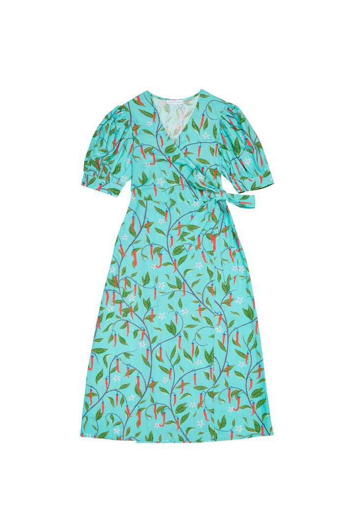 Turquoise Chilli Wrap Dress