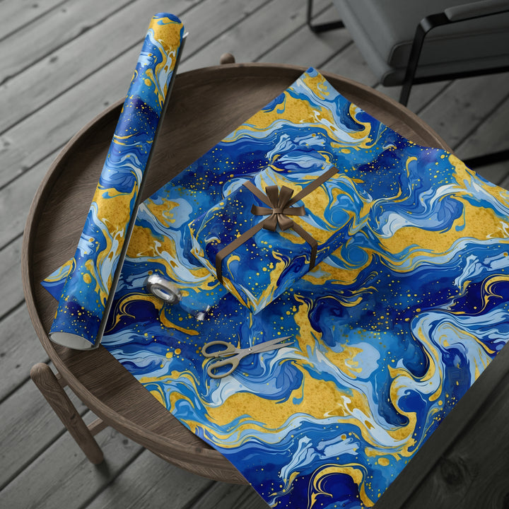 Blue & Yellow by Dyor247x Wrapping Paper