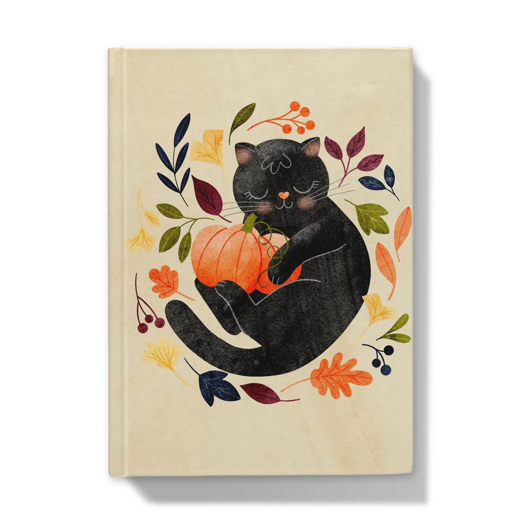 Cute Pumpkin Kitty Journal