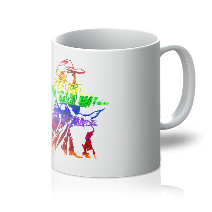 Rainbow Cowgirl Art Mug