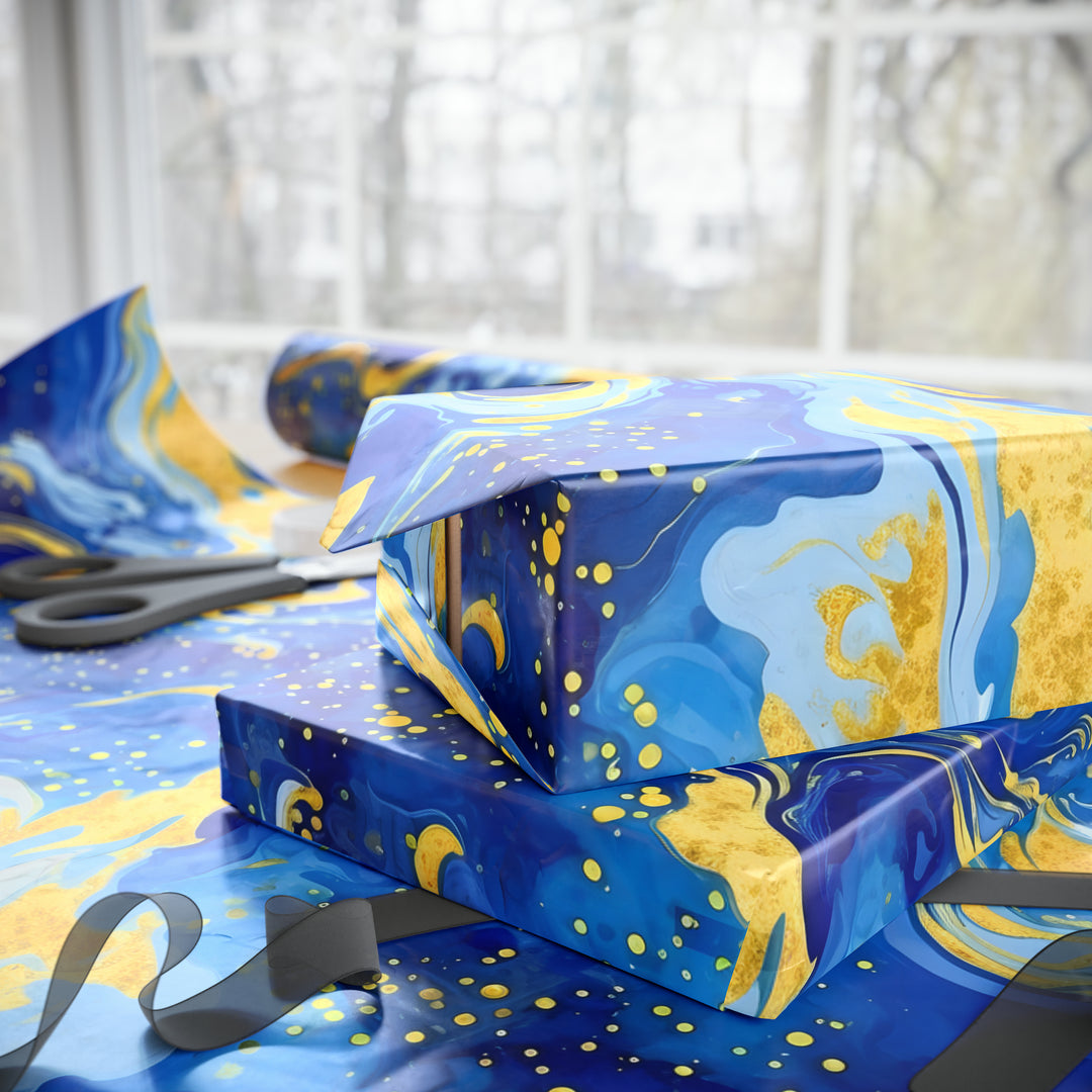 Blue & Yellow by Dyor247x Wrapping Paper