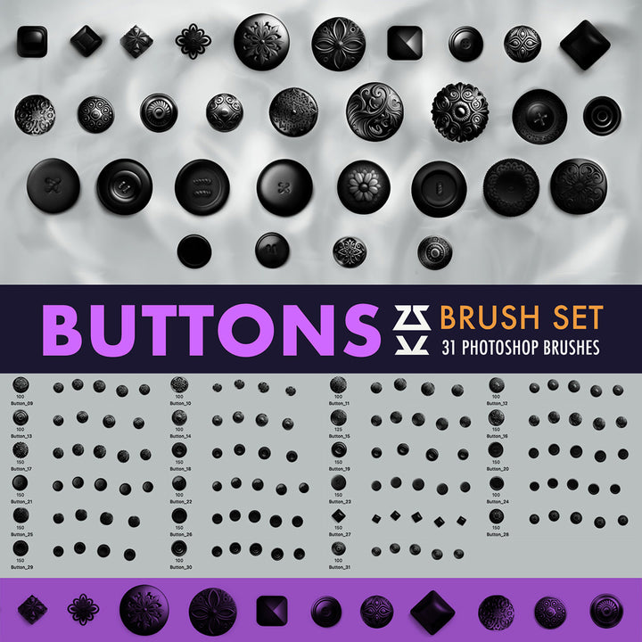 Buttons Brush Set