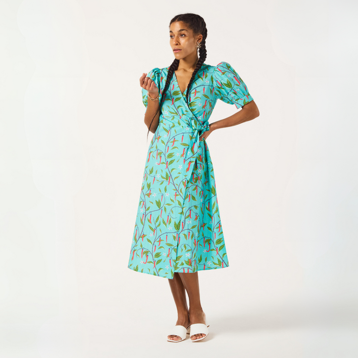 Turquoise Chilli Wrap Dress