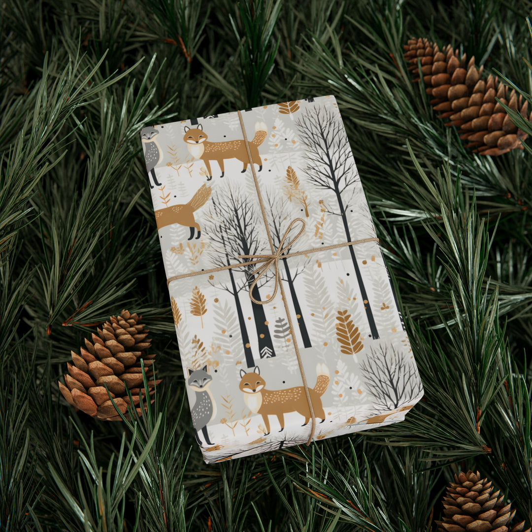 Winter Foxes by Sour Power Wrapping Paper