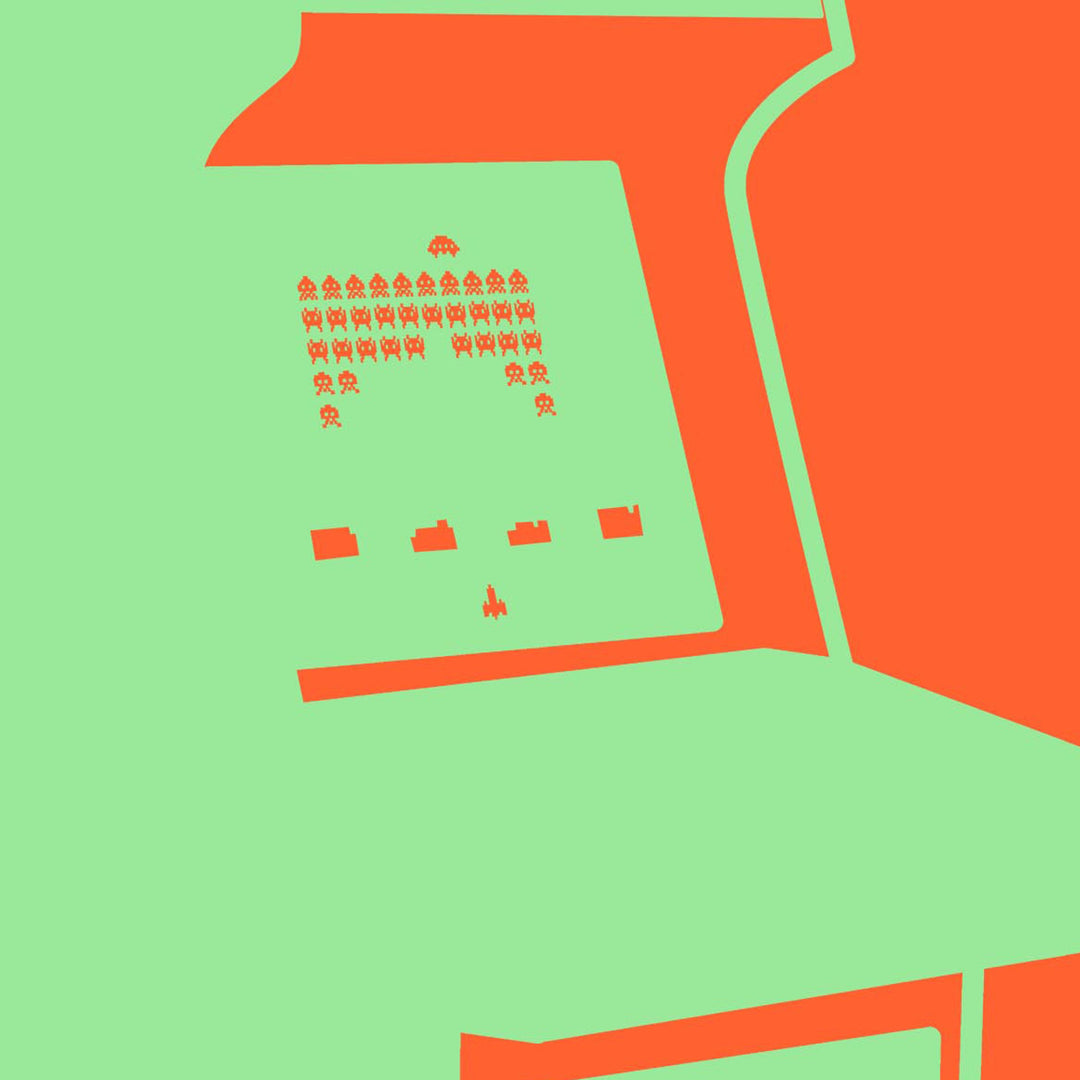 Retro Arcade Machine Art Print No 1 - Space Invaders