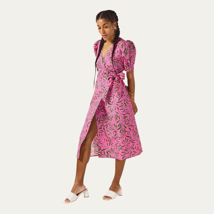 Pink Berry Wrap Dress