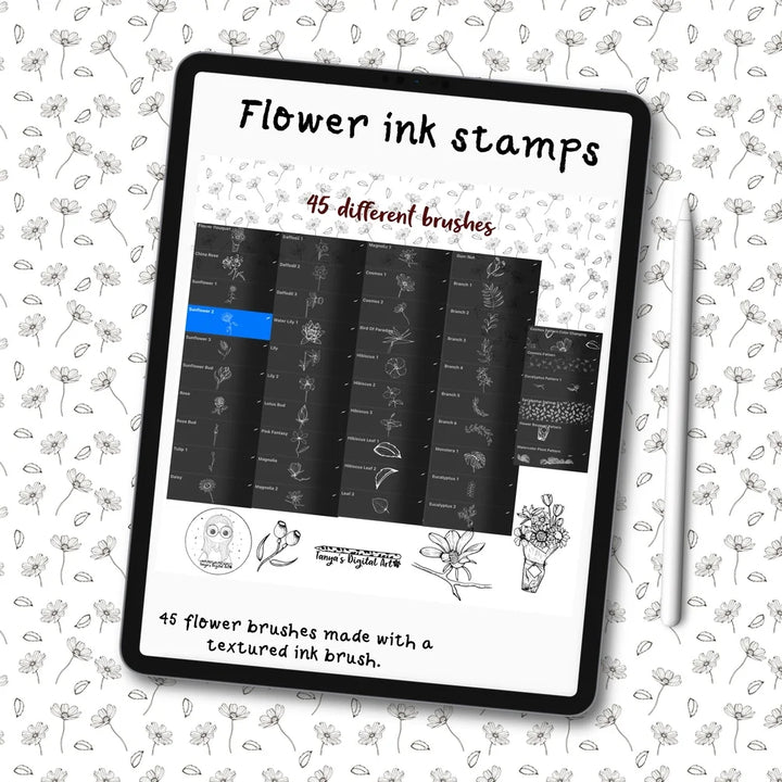 Flower Ink stamps