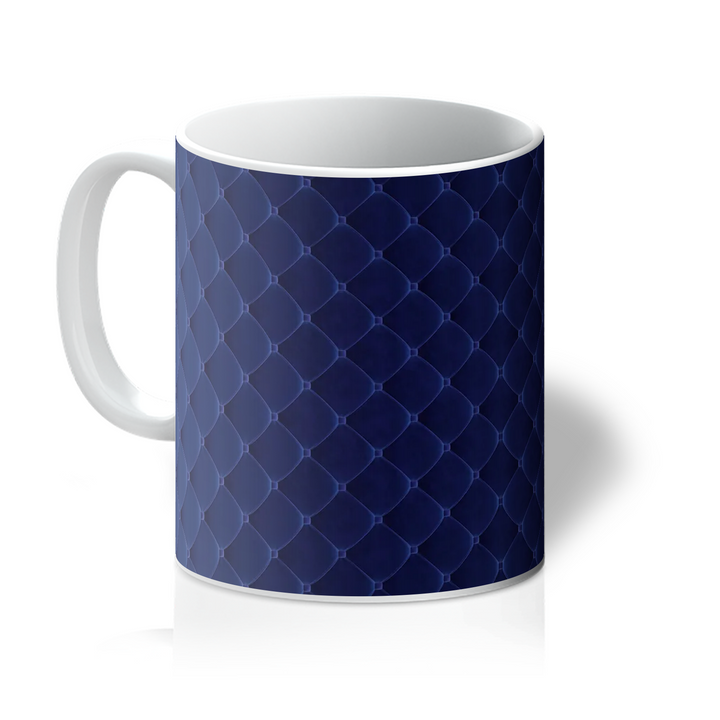 Blue quilted surface (ceramic mug)