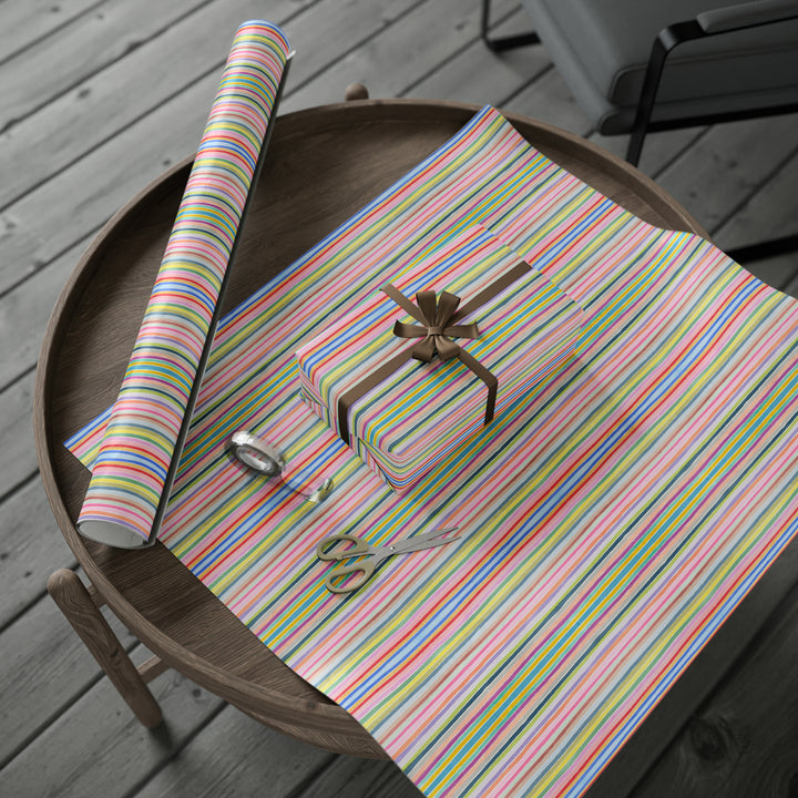 Rainbow Stripe by Sylvie Vo Wrapping Paper