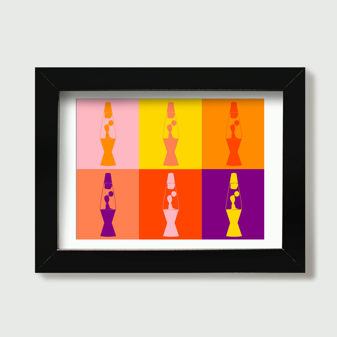 LAVA LAMP Silhouettes – Warm Glow, Nostalgia Art, Nostalgic Series, Instant Download, Print Ready, High Resolution Image, Pop Art, Fun