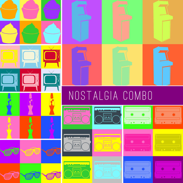 Nostalgia Wall Art Combo - Retro Pop Art Collection