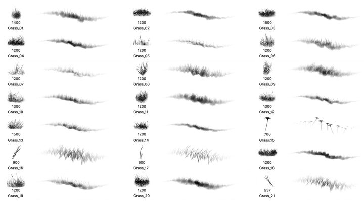 Grass 2 Brush Set