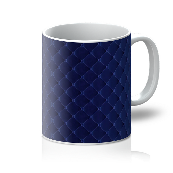 Blue quilted surface (ceramic mug)