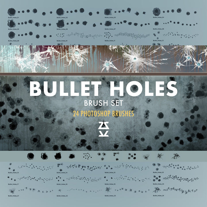 Bullet Holes Brush Set