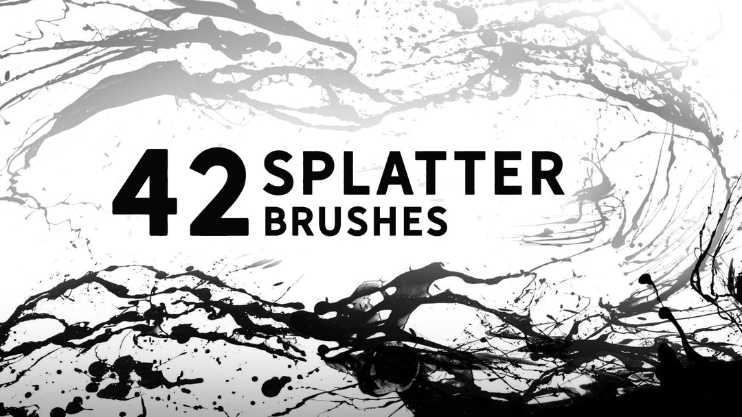 42 Thick Splatter Brush Set