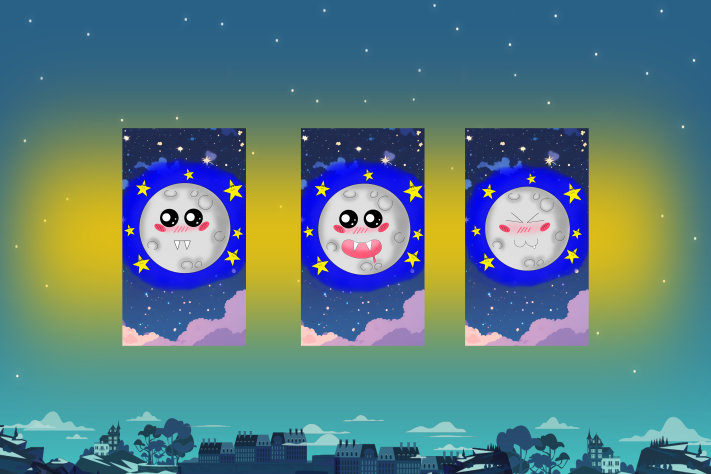 11 Cute Halloween Kawaii Moon Wallpapers and Screenlock by sillyindustries