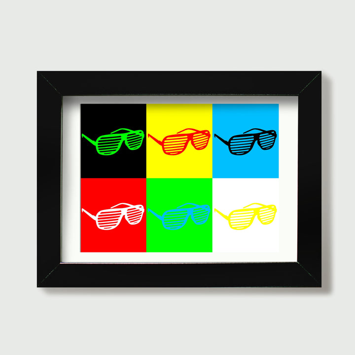 Bold & Graphic Shutter Shades Silhouettes, 6 Repeated Pattern, Digital Art, Digital Download, Instant Access, Print Ready, Retro Art, Print