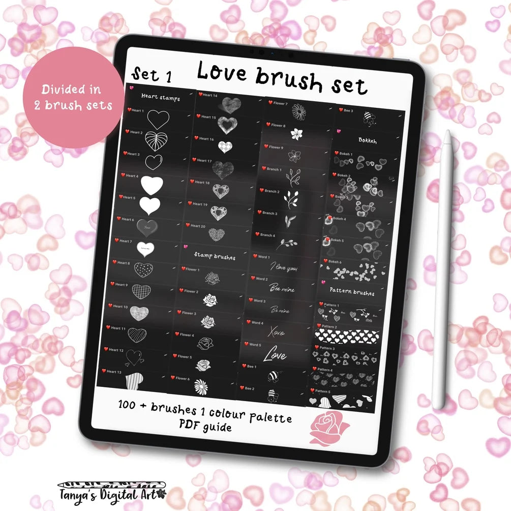 Love/Valentine Procreate Brush set