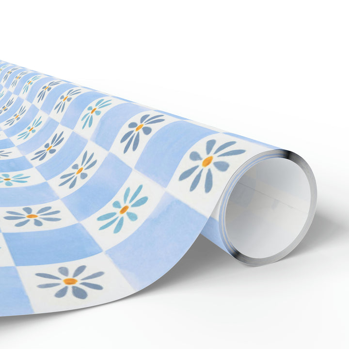Daisy Check by Sylvie Vo Wrapping Paper