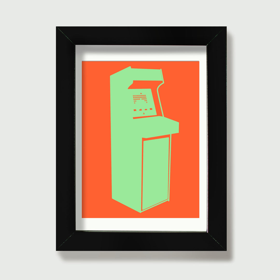 Retro Arcade Machine Art Print No 1 - Space Invaders