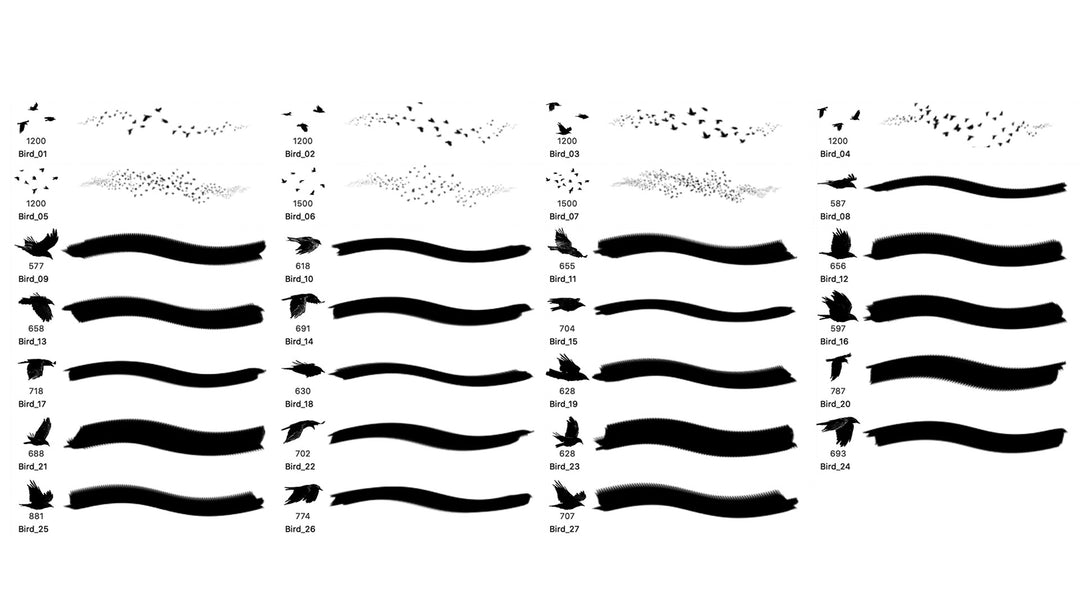 Birds 2 Brush Set