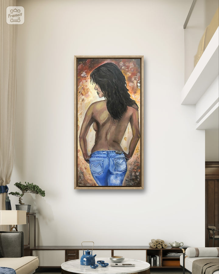 The woman in jeans