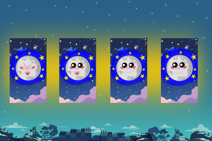 11 Cute Halloween Kawaii Moon Wallpapers and Screenlock by sillyindustries