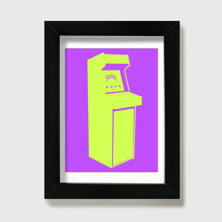 Neon Arcade Machine Art No 3 - Space Invaders