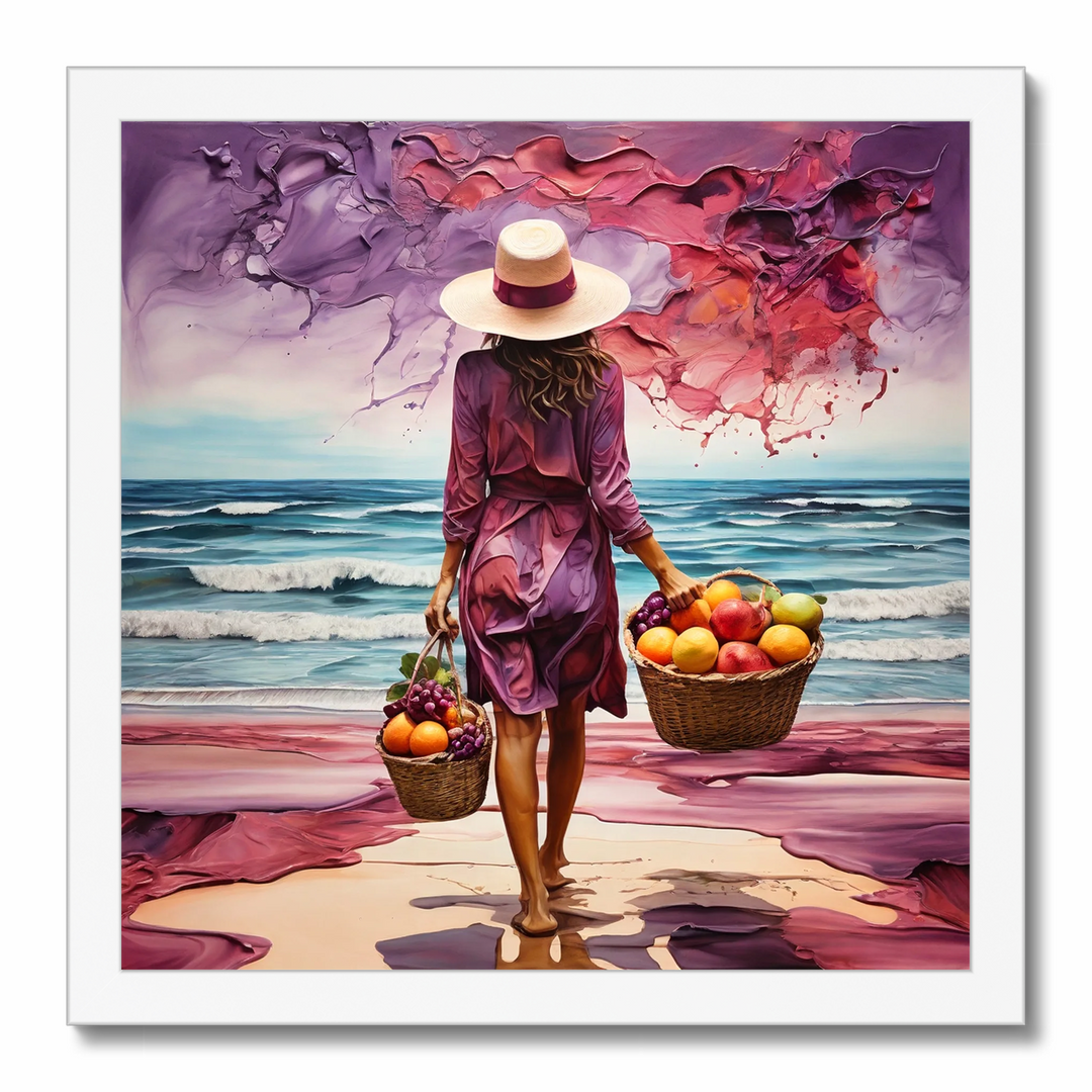 Collecting Seaside Treasures Fine Art Print