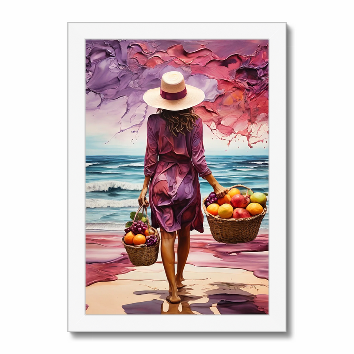 Collecting Seaside Treasures Fine Art Print