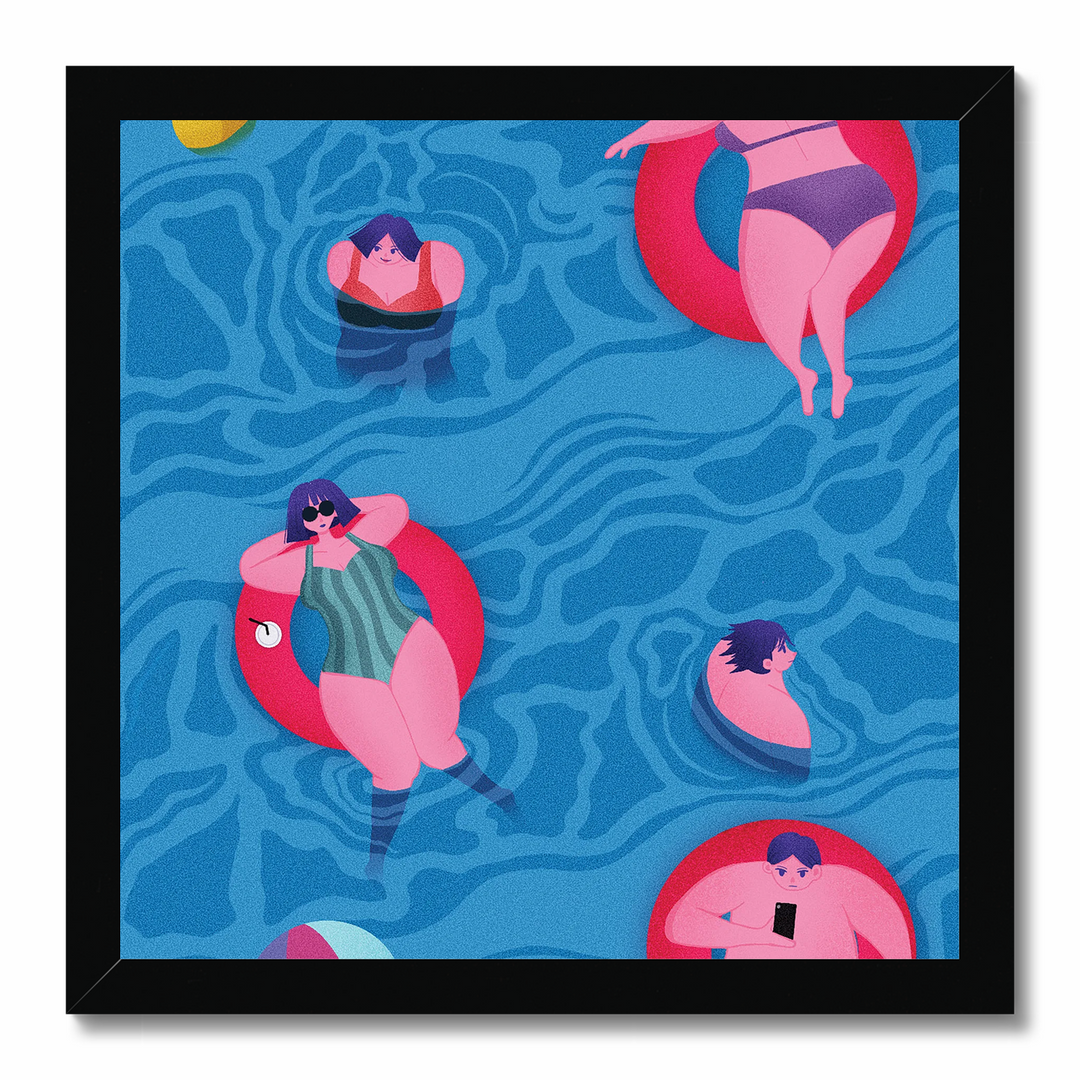 Chilling By The Pool Art Print