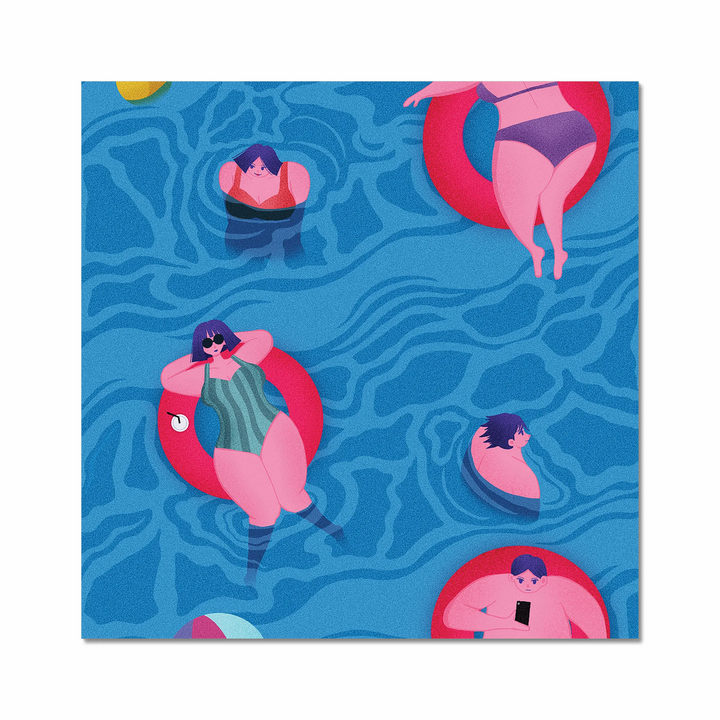 Chilling By The Pool Art Print