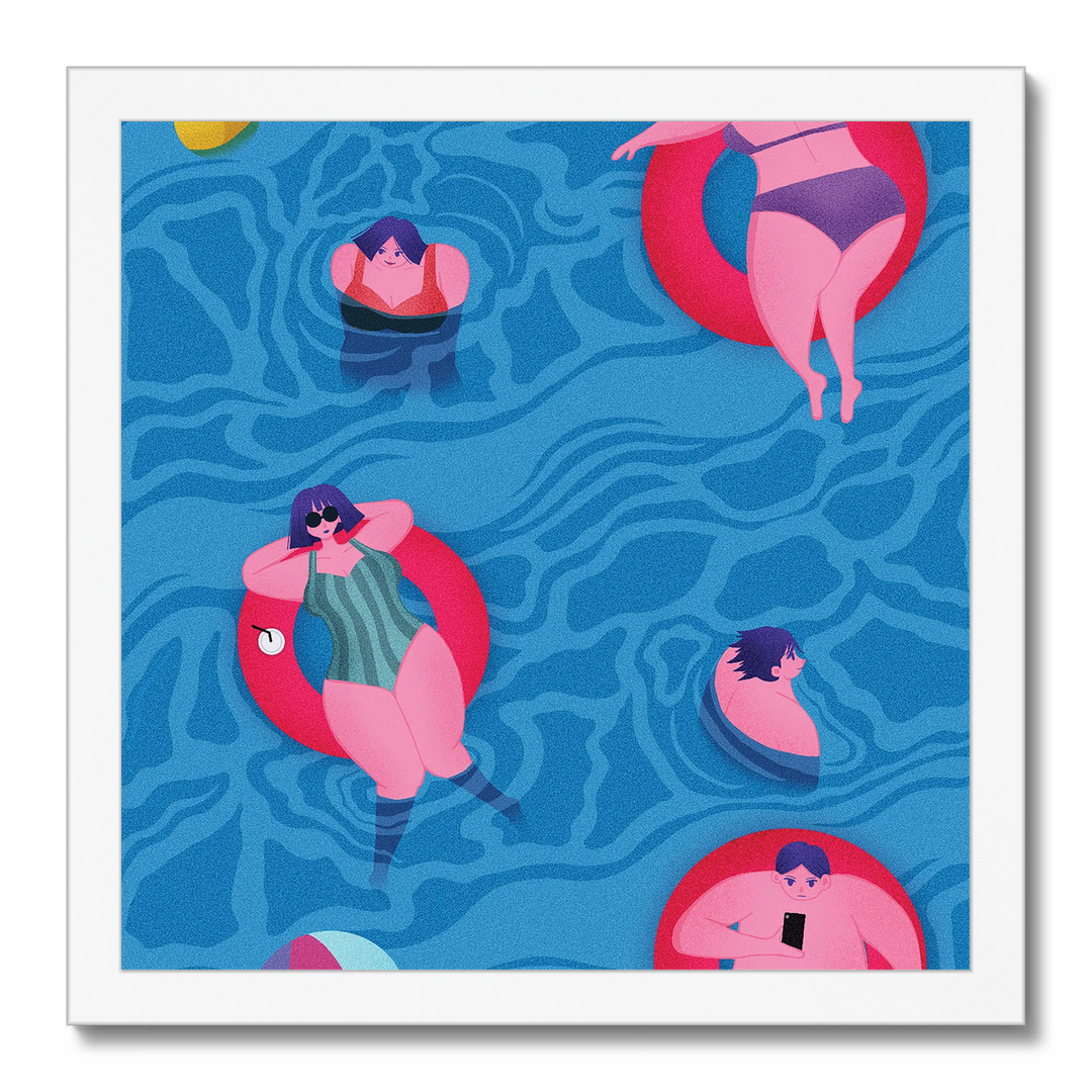 Chilling By The Pool Art Print