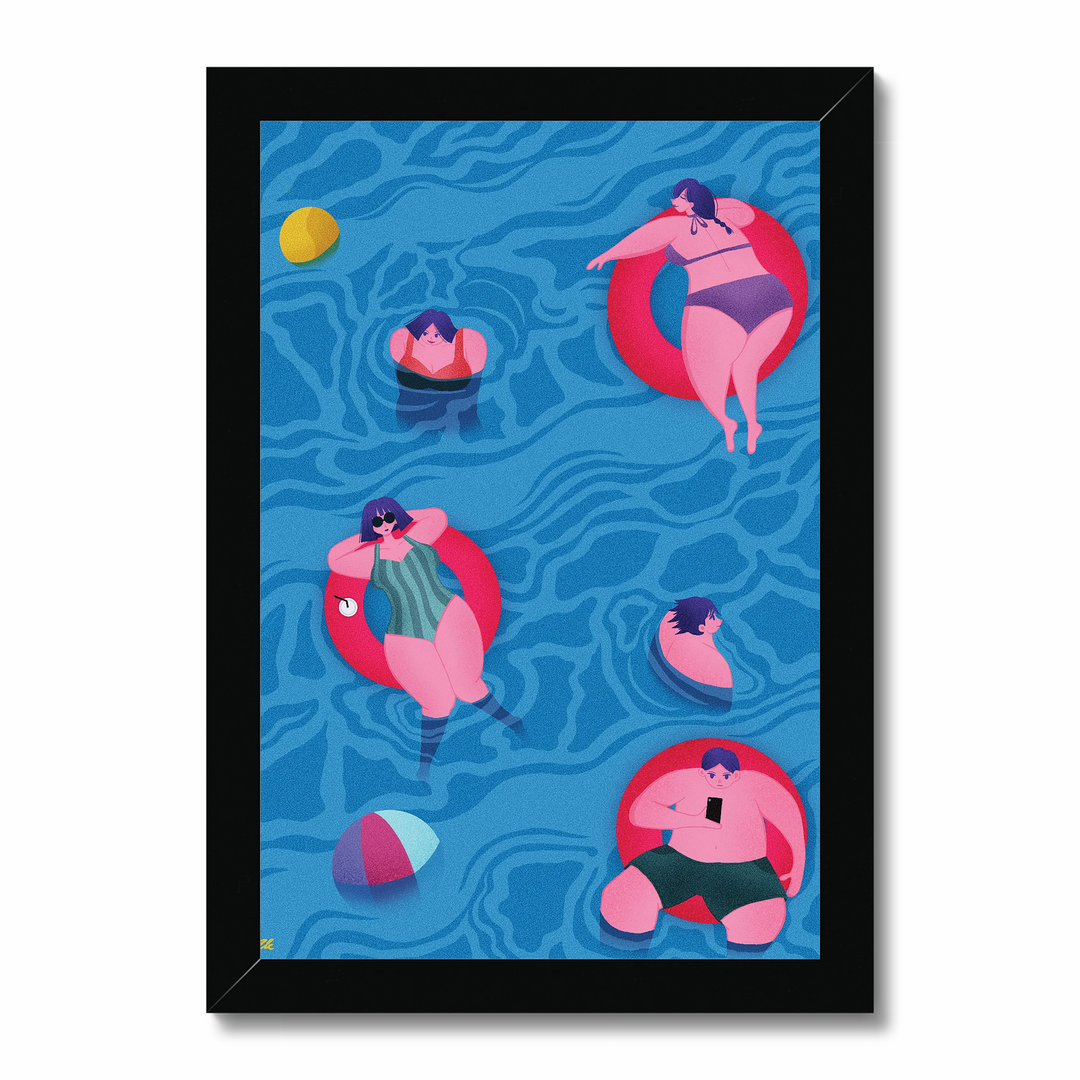 Chilling By The Pool Art Print