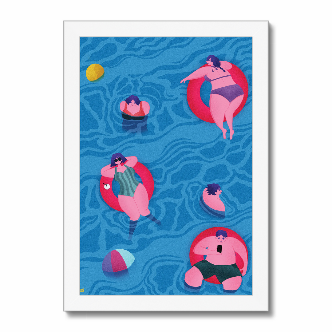 Chilling By The Pool Art Print