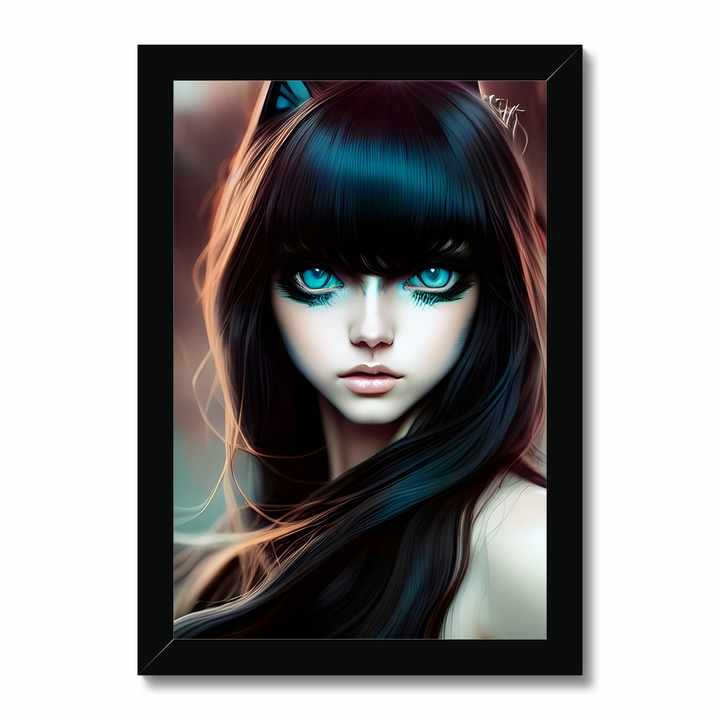 I spy with my cat eye - Digital Cat Girl Portrait