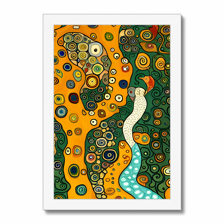 Artistic Symphony: Paradise Bird by the Stream by Klimt and van Gogh