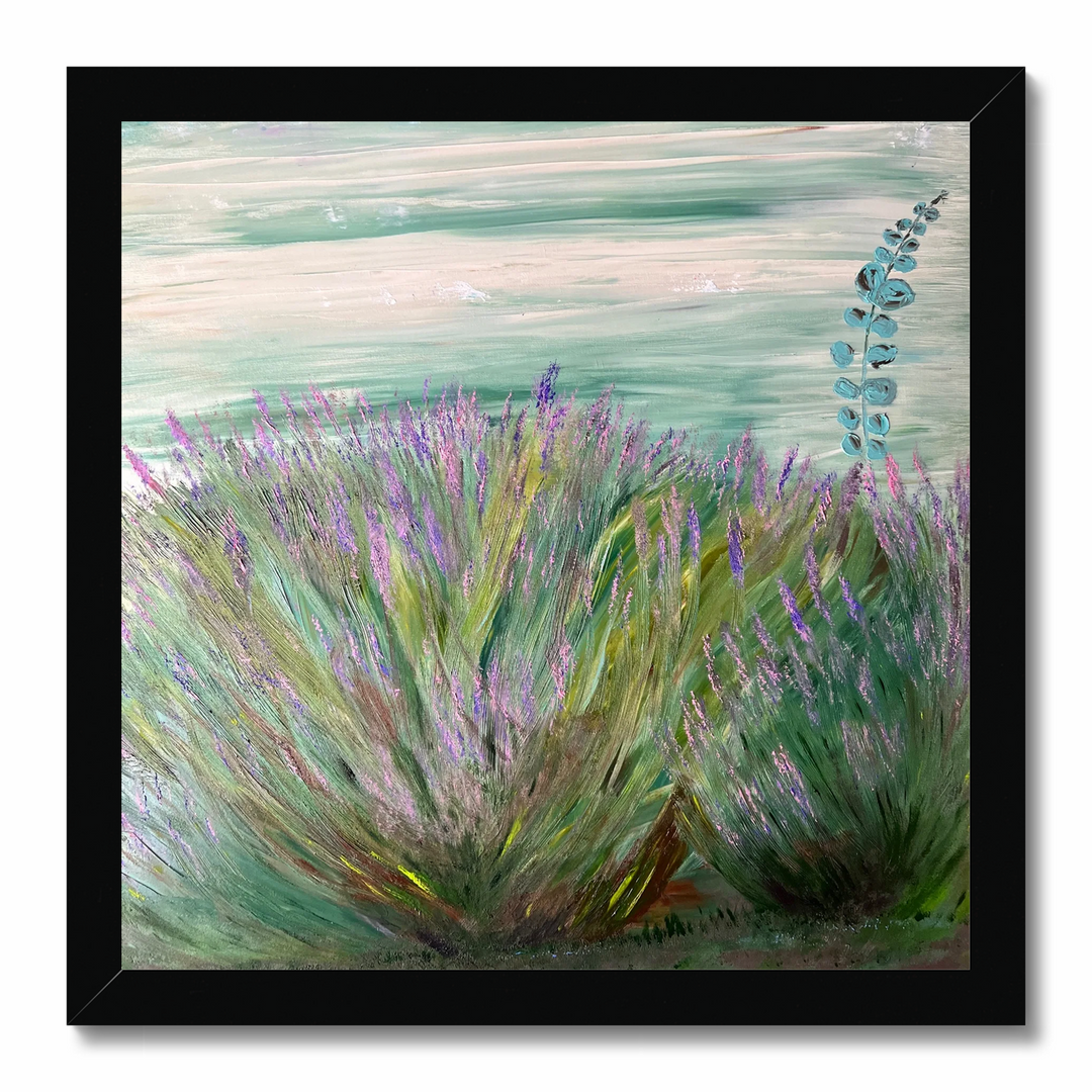 Caro Ramonde - Lavanda dal mio giardino - olio su tela 2023 100 x 100 cm