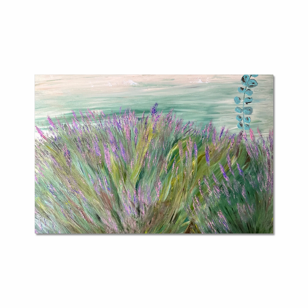 Caro Ramonde - Lavanda dal mio giardino - olio su tela 2023 100 x 100 cm