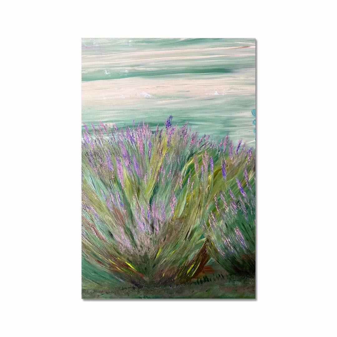 Caro Ramonde - Lavanda dal mio giardino - olio su tela 2023 100 x 100 cm