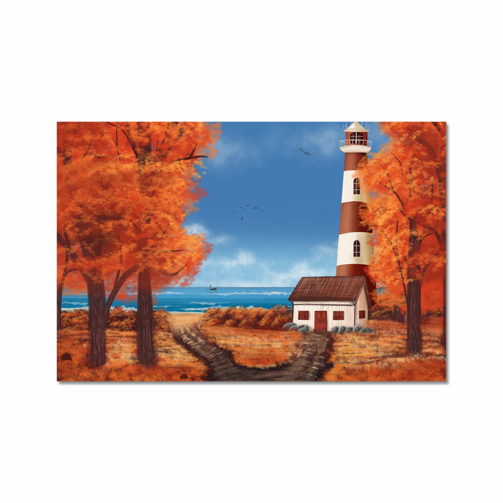 Lighthouse in Fall