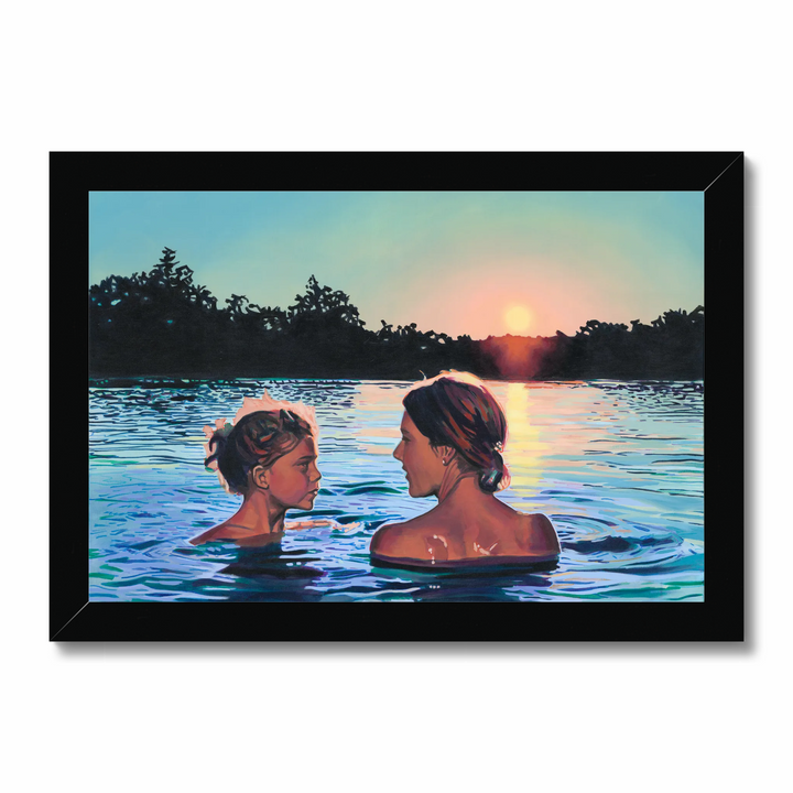 "Heartfelt Whispers - Award-Winning Tranquil Mother-Daughter Art Print | Vanessa Corrigall"