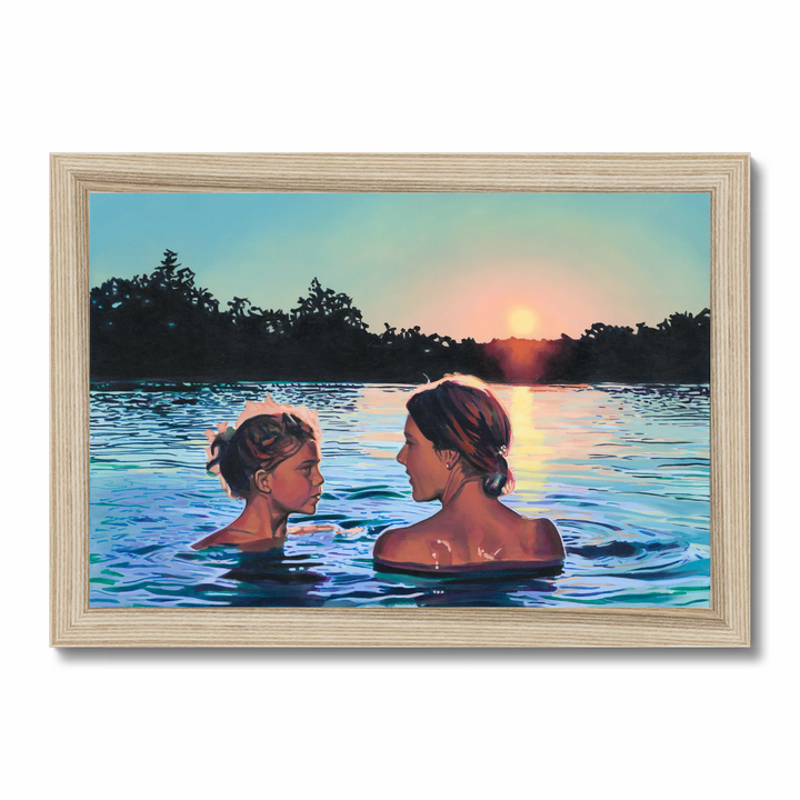 "Heartfelt Whispers - Award-Winning Tranquil Mother-Daughter Art Print | Vanessa Corrigall"