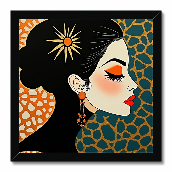 Woman with Orange Eye-shadow