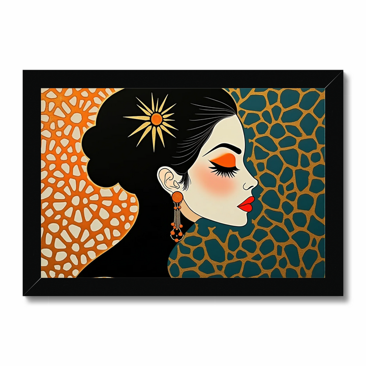 Woman with Orange Eye-shadow