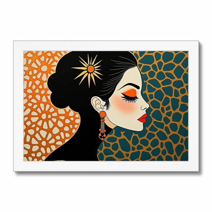 Woman with Orange Eye-shadow