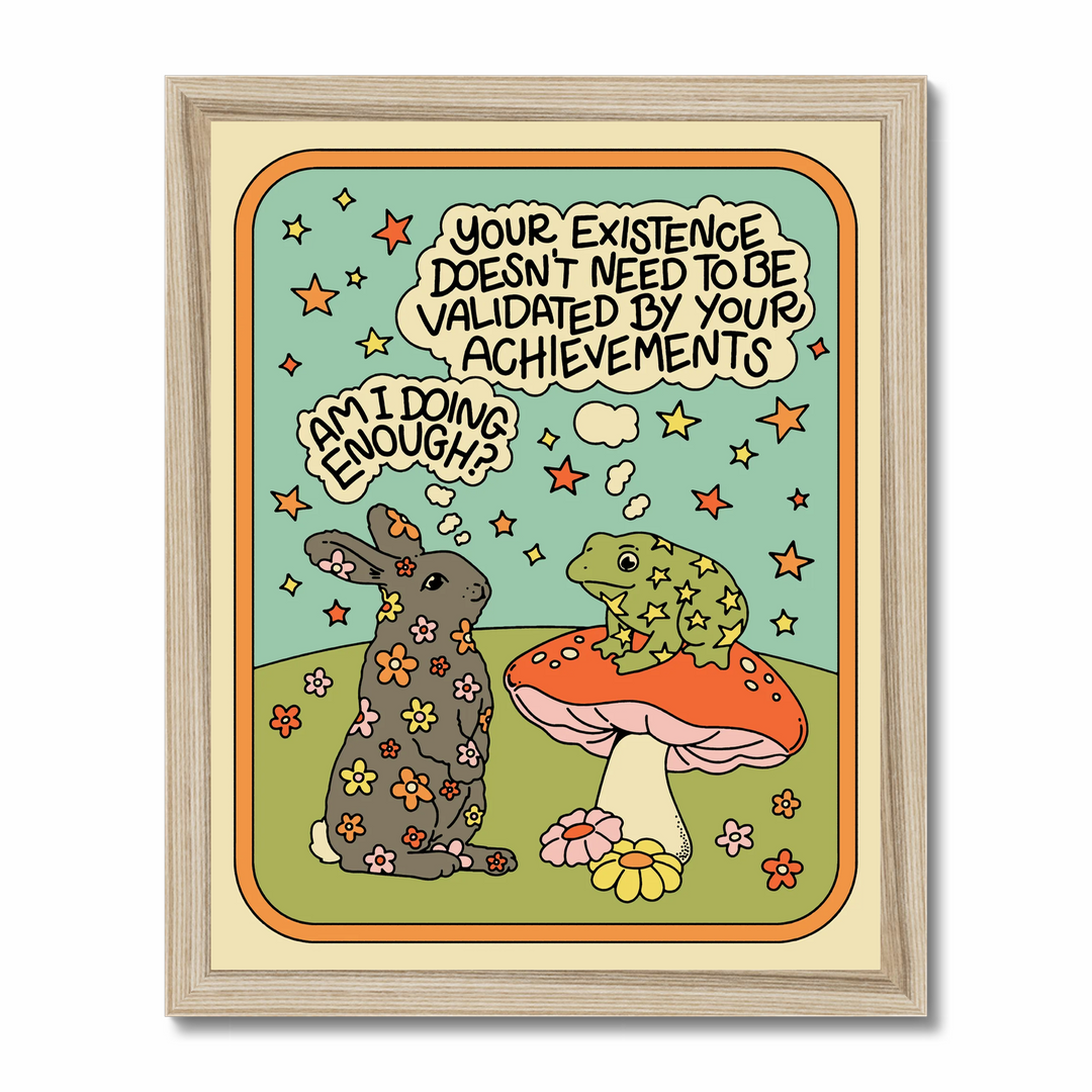 Frog and Bunny Art Print